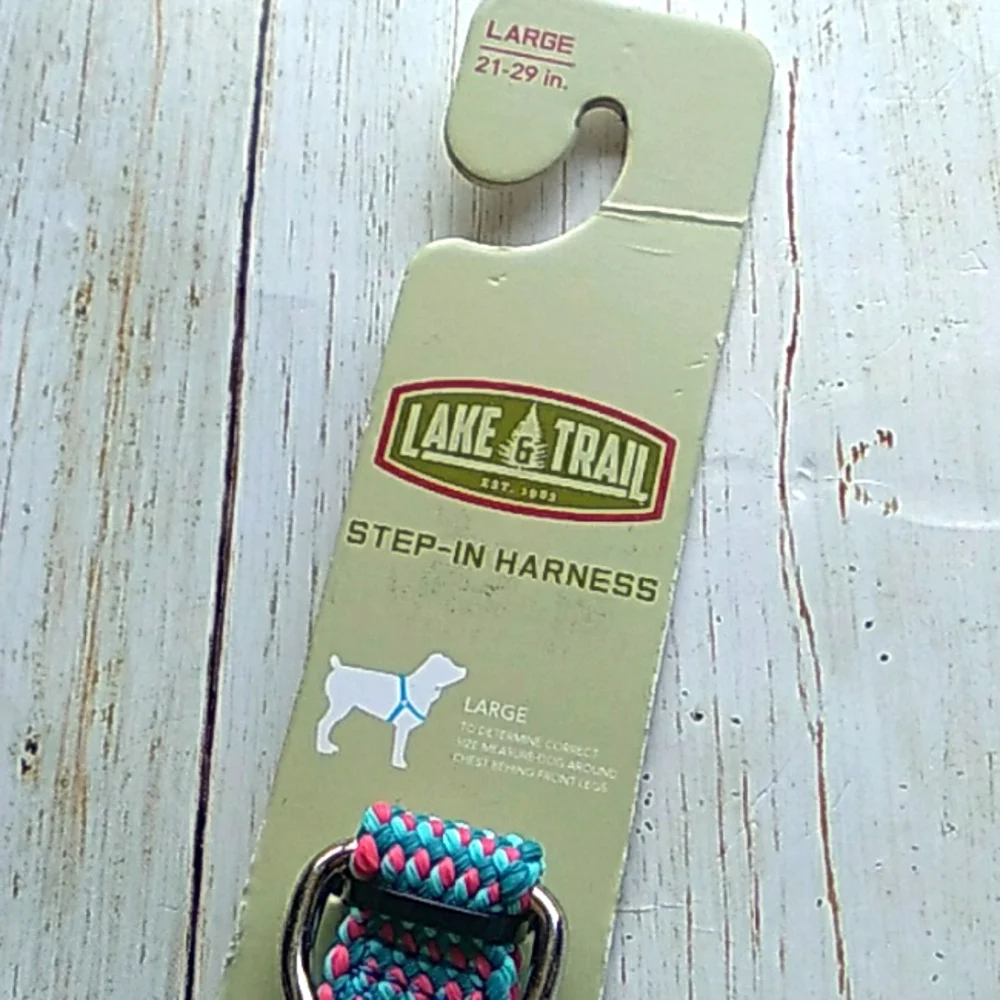 Lake & Trail Step In Dog Harness Size L New